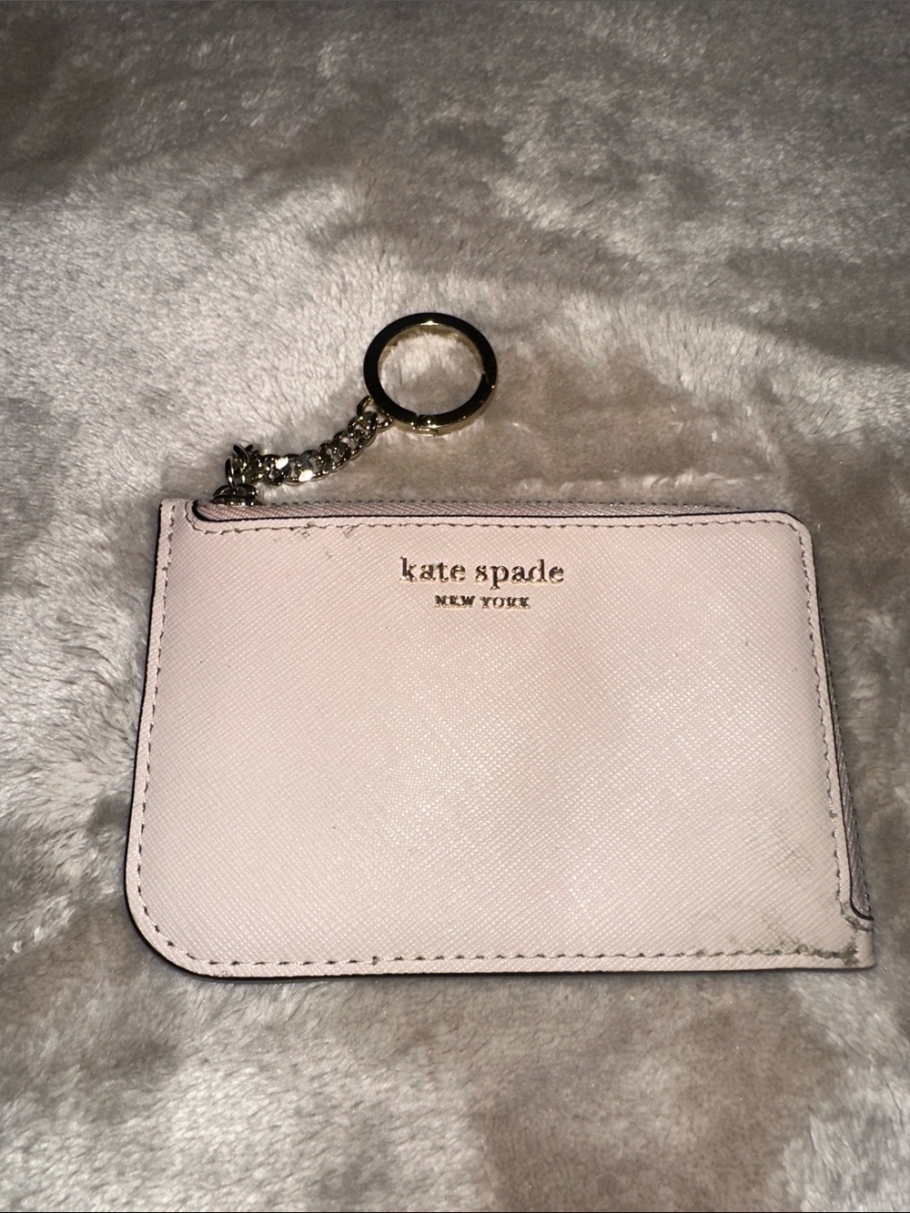 kate spade Pale Pink Cardholder with Gold Keyring